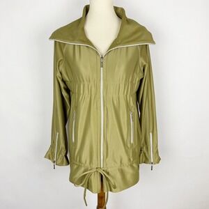 TITIKA Gold Mesh Longer‎ Tunic-Length Full Zip Jacket Womens Size 10